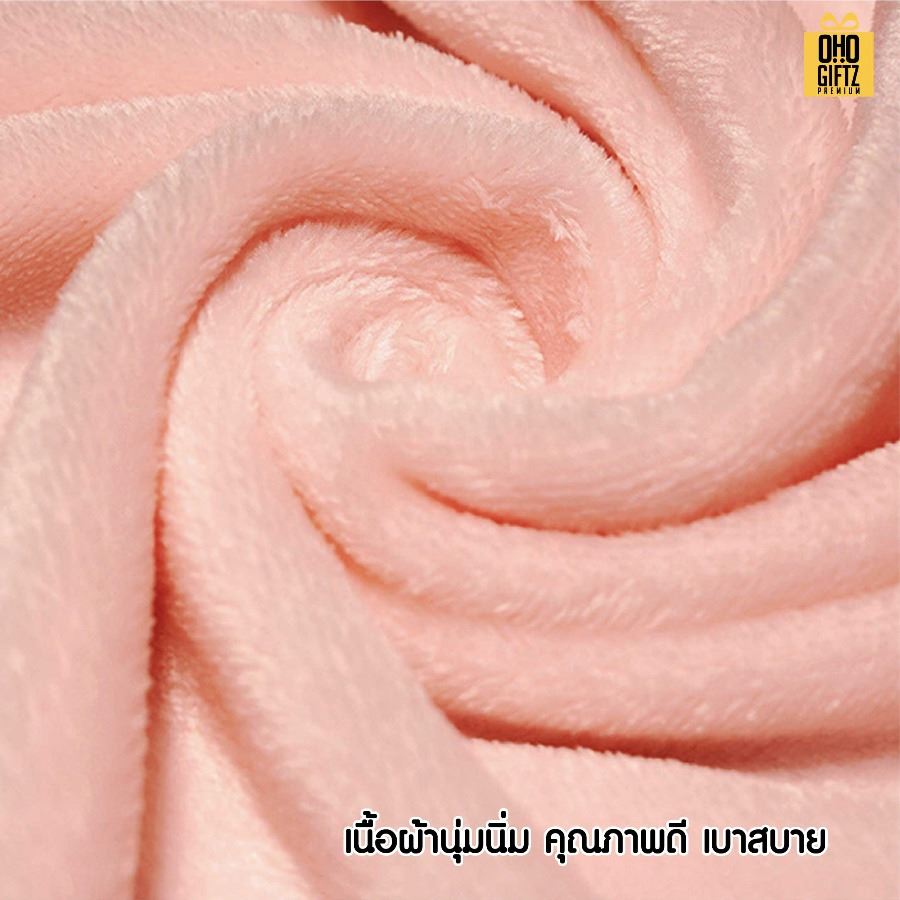 ตุ๊กตาผ้าห่มม้วน สกรีนโลโก้ ติดลาเบล ทำเป็นของพรีเมี่ยมได้