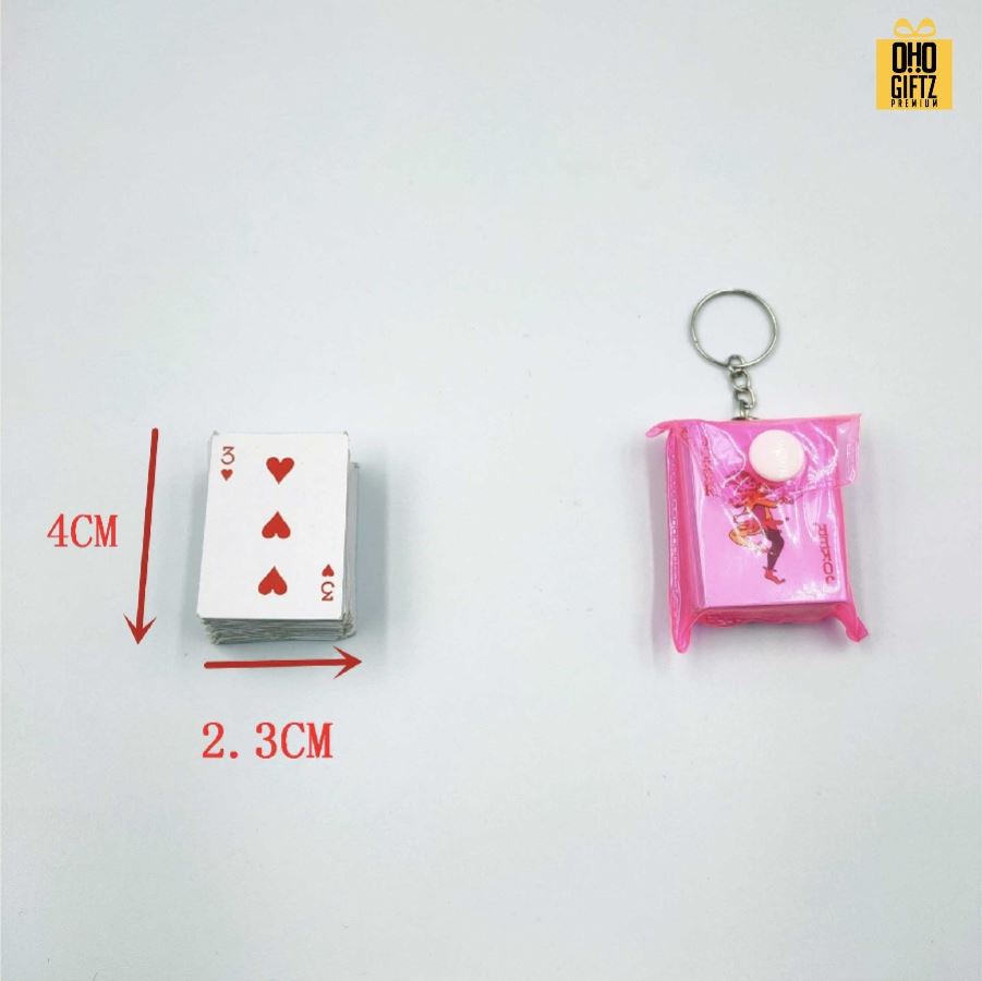 พวงกุญแจไพ่จิ๋ว สกรีนโลโก้ ทำเป็นของพรีเมี่ยม ของชำร่วยได้