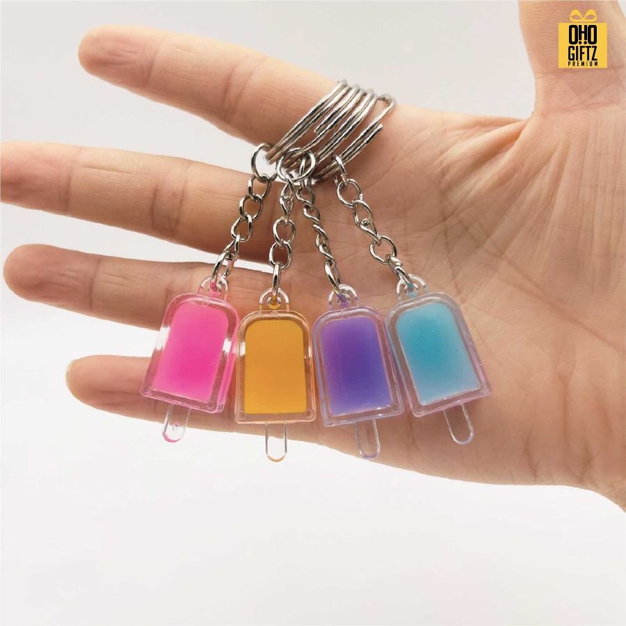 พวงกุญแจไอติมเรืองแสง สกรีนโลโก้ ทำเป็นของพรีเมี่ยม ของชำร่วยได้