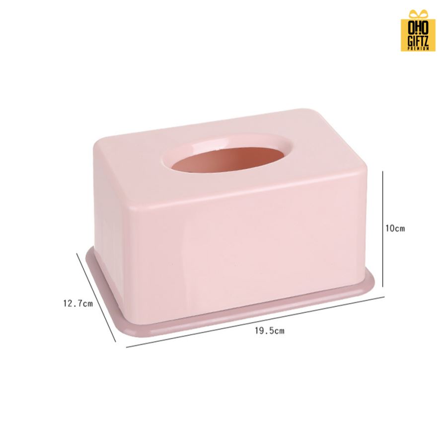 กล่องใส่ทิชชู่สีพาสเทล สกรีนโลโก้ ทำเป็นของพรีเมี่ยม ของชำร่วยได้