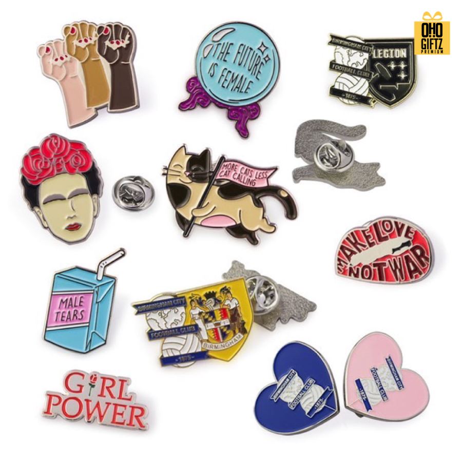 เข็มกลัดสแตนเลสเคลือบสี รับผลิตตามดีไซน์ที่ต้องการ ทำเป็นของพรีเมี่ยม ของที่ระลึก ของชำร่วย