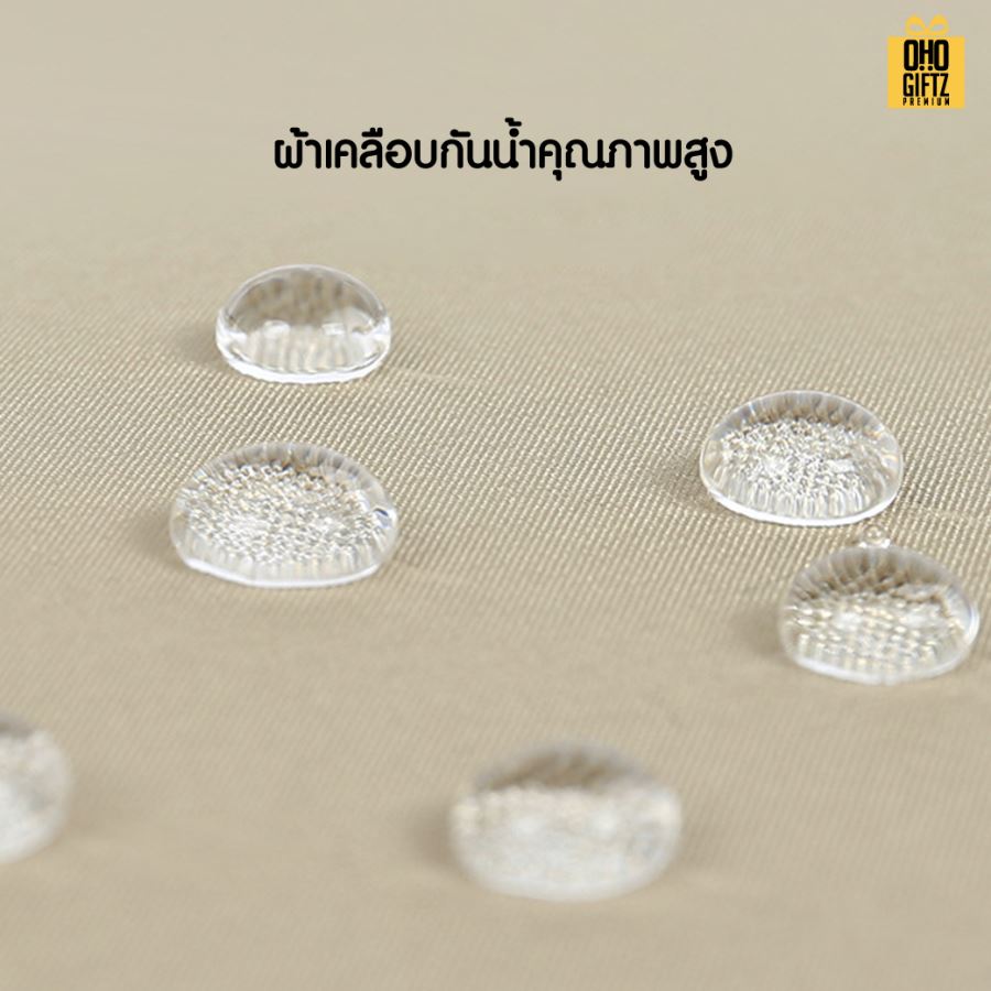 ร่มพับ3ตอนเปิดอัตโนมัติ ด้ามจับไม้ สกรีนโลโก้ ทำเป็นสินค้าพรีเมี่ยม 