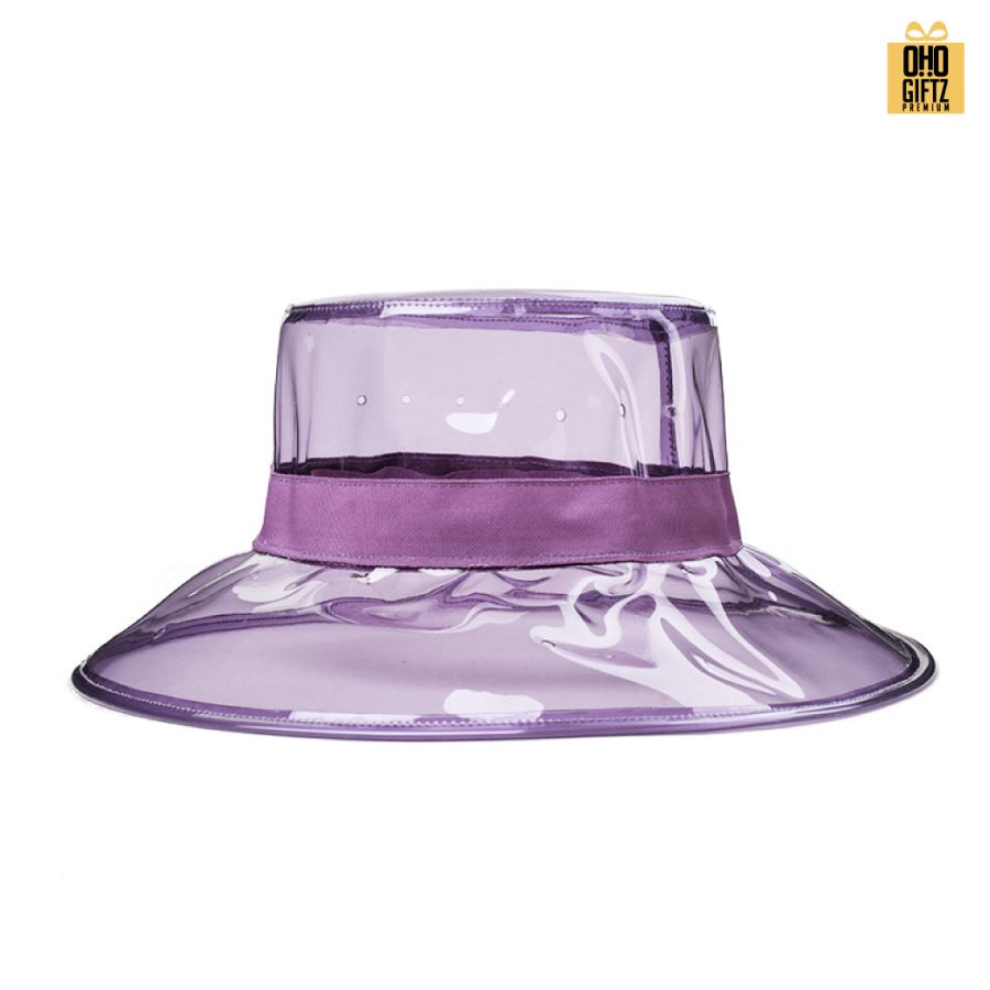 หมวก Bucket PVC ใสกันน้ำ สกรีนโลโก้ ทำเป็นของพรีเมี่ยม ของที่ระลึกได้
