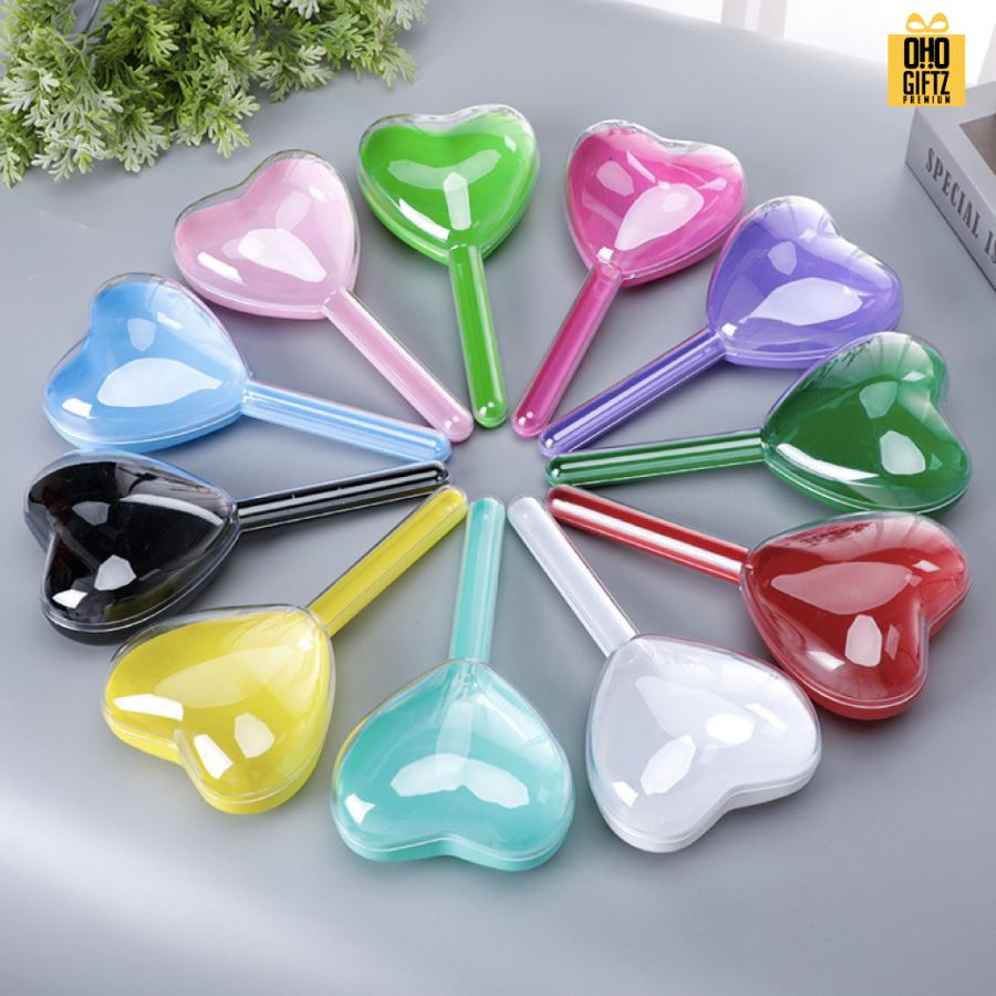 กล่องหัวใจพลาสติก ใส่ขนม สกรีนโลโก้ ทำเป็นของพรีเมี่ยมได้