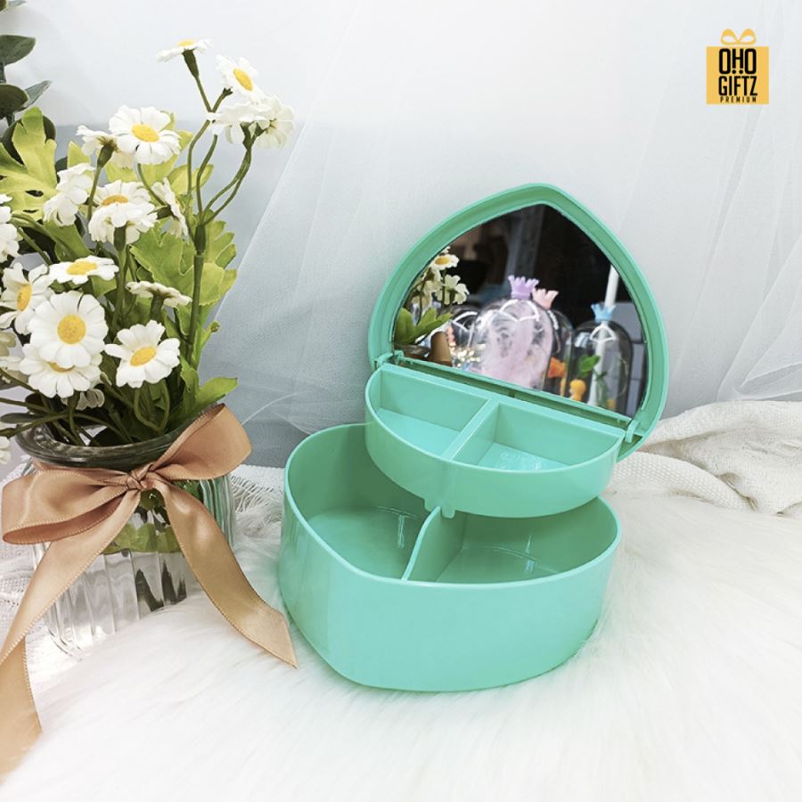 กล่องใส่เครื่องประดับรูปหัวใจ สกรีนชื่อ สกรีนโลโก้ ทำเป็นของพรีเมี่ยมได้