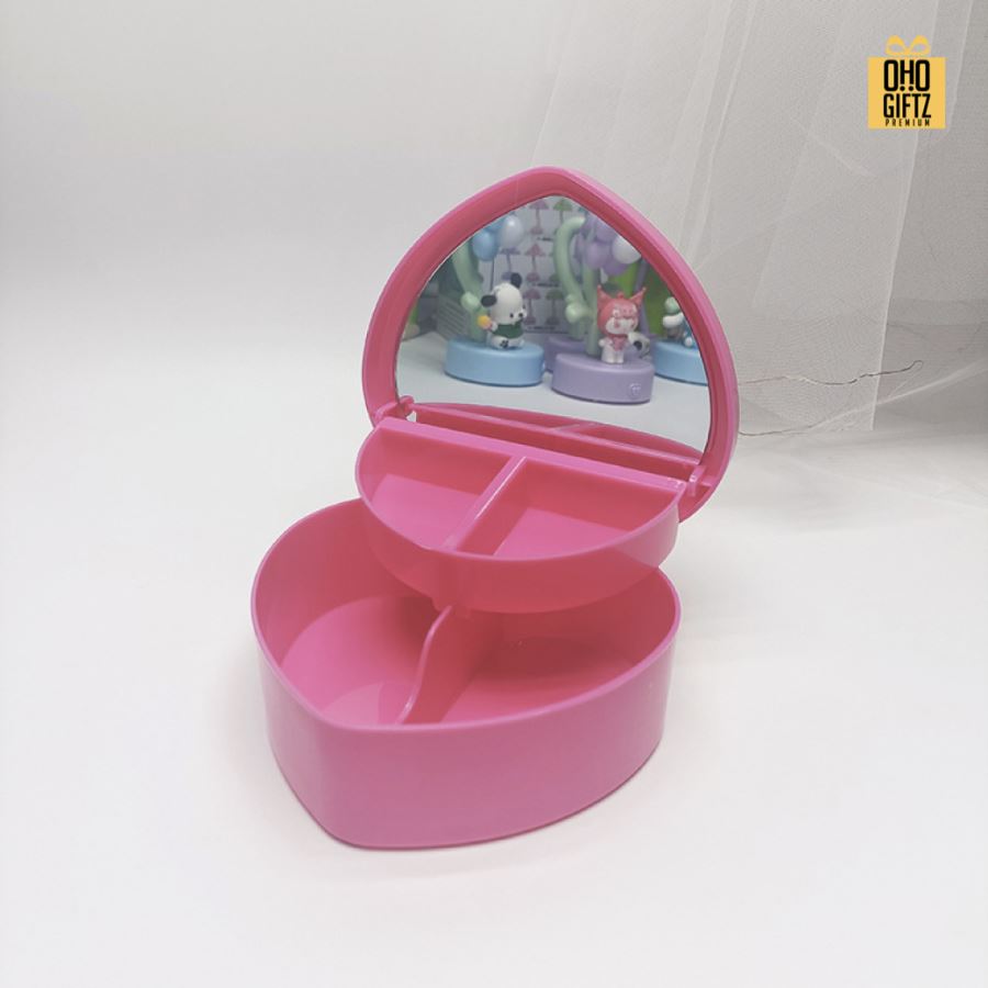 กล่องใส่เครื่องประดับรูปหัวใจ สกรีนชื่อ สกรีนโลโก้ ทำเป็นของพรีเมี่ยมได้