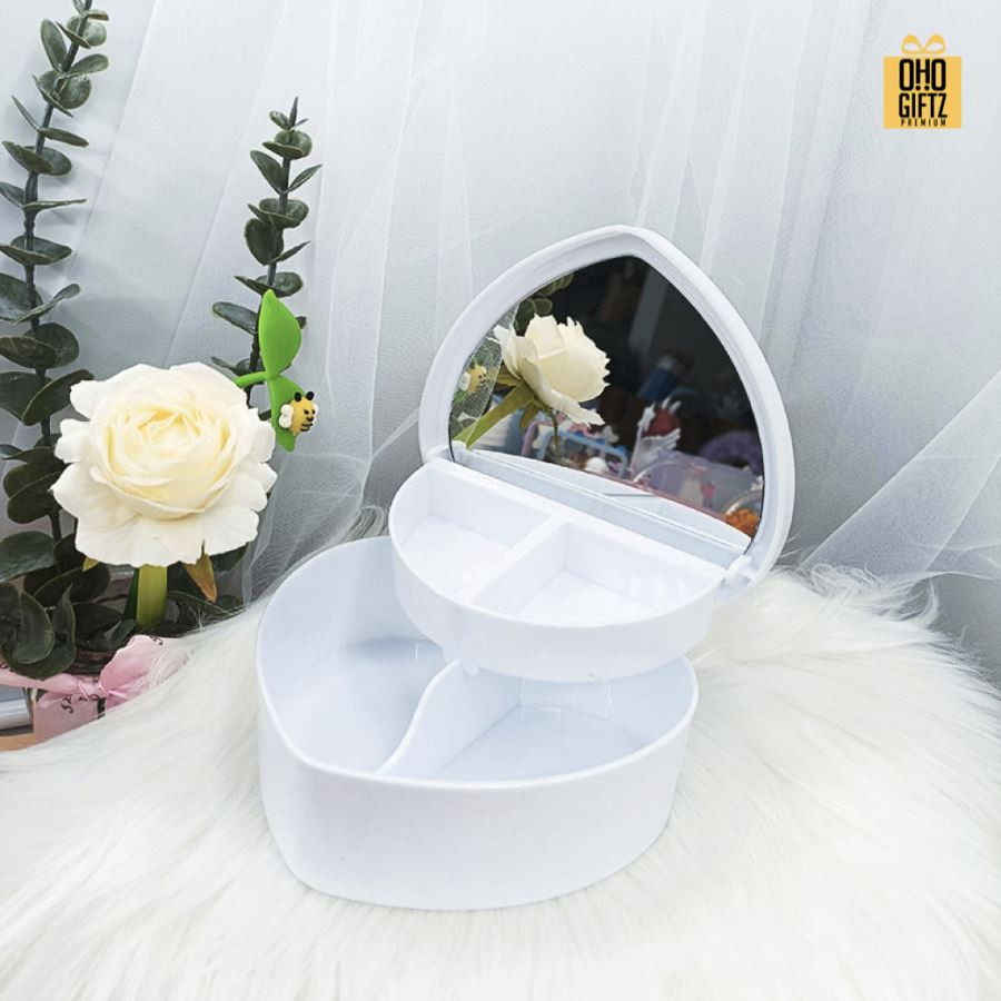 กล่องใส่เครื่องประดับรูปหัวใจ สกรีนชื่อ สกรีนโลโก้ ทำเป็นของพรีเมี่ยมได้