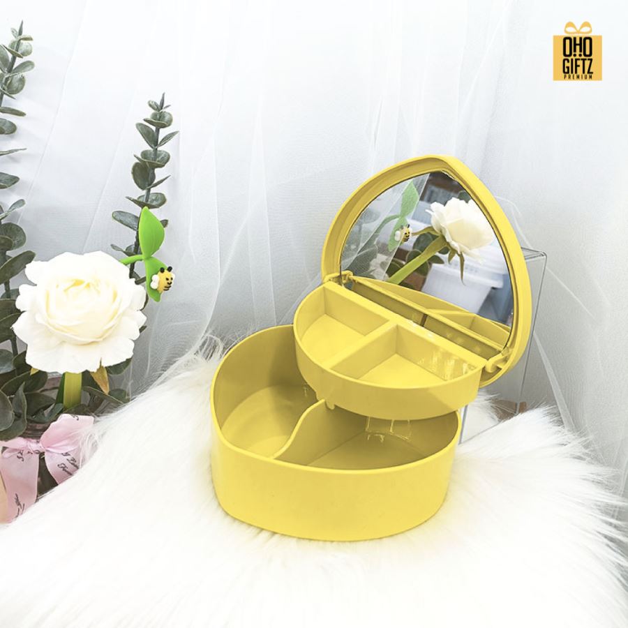 กล่องใส่เครื่องประดับรูปหัวใจ สกรีนชื่อ สกรีนโลโก้ ทำเป็นของพรีเมี่ยมได้