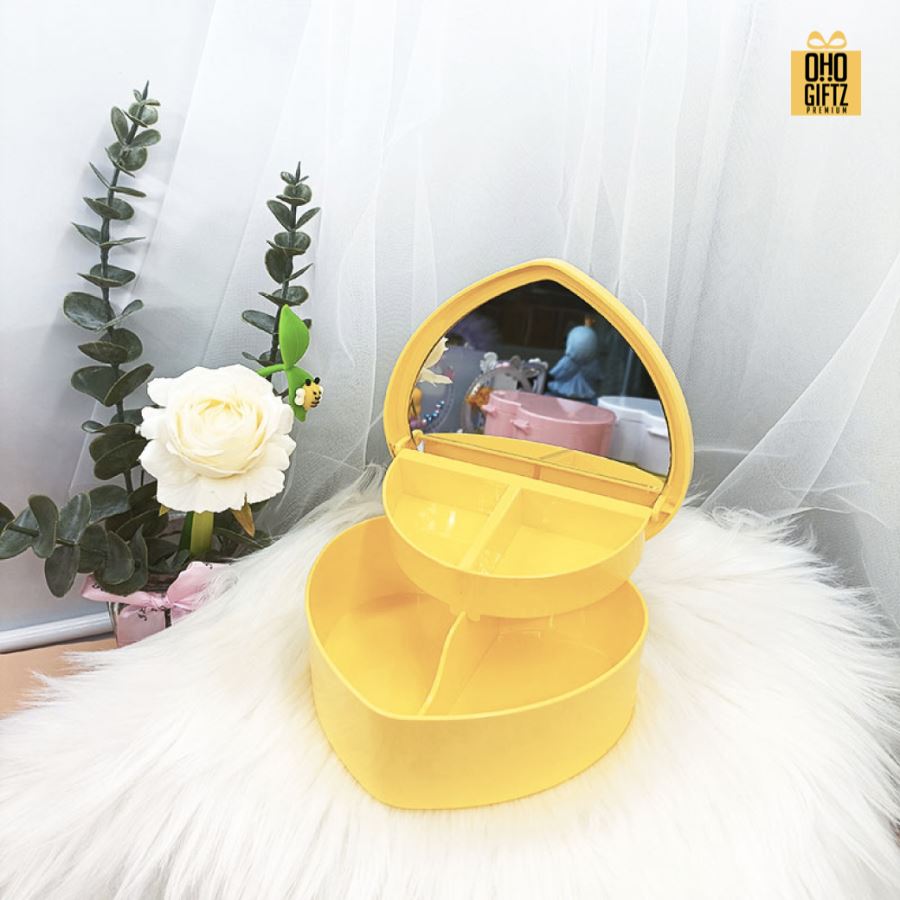 กล่องใส่เครื่องประดับรูปหัวใจ สกรีนชื่อ สกรีนโลโก้ ทำเป็นของพรีเมี่ยมได้