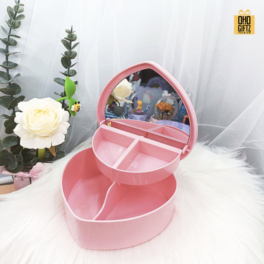 กล่องใส่เครื่องประดับรูปหัวใจ สกรีนชื่อ สกรีนโลโก้ ทำเป็นของพรีเมี่ยมได้