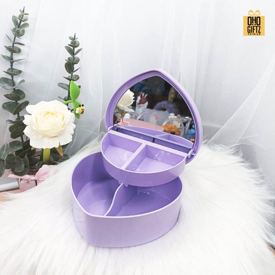 กล่องใส่เครื่องประดับรูปหัวใจ สกรีนชื่อ สกรีนโลโก้ ทำเป็นของพรีเมี่ยมได้