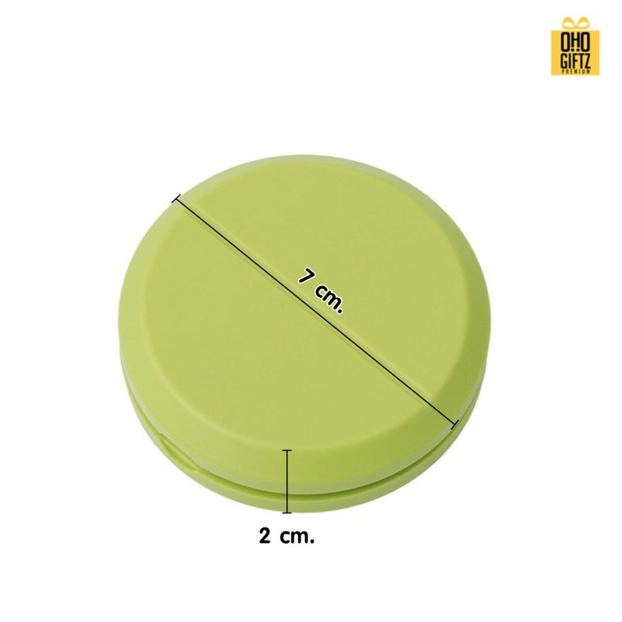 กล่องตัดแบ่งยาพลาสติกทรงกลม สกรีนชื่อ สกรีนโลโก้ ทำเป็นของพรีเมี่ยมได้