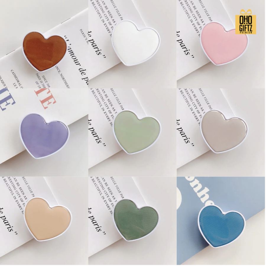 Griptok รูปหัวใจ สกรีนโลโก้ ทำเป็นของพรีเมี่ยมได้