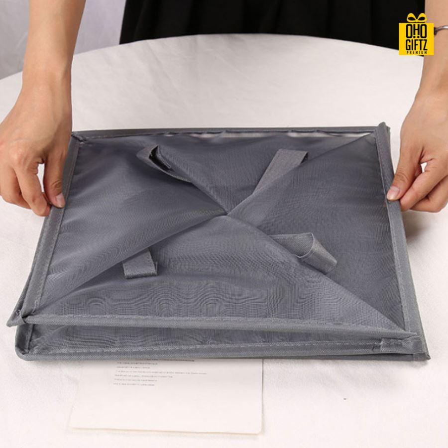 ตะกร้าผ้าพับได้ สกรีนโลโก้  ทำเป็นของพรีเมี่ยมได้