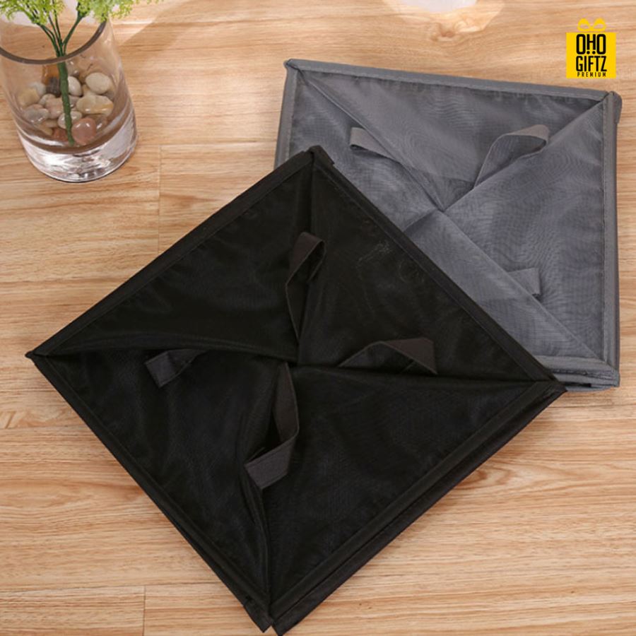 ตะกร้าผ้าพับได้ สกรีนโลโก้  ทำเป็นของพรีเมี่ยมได้