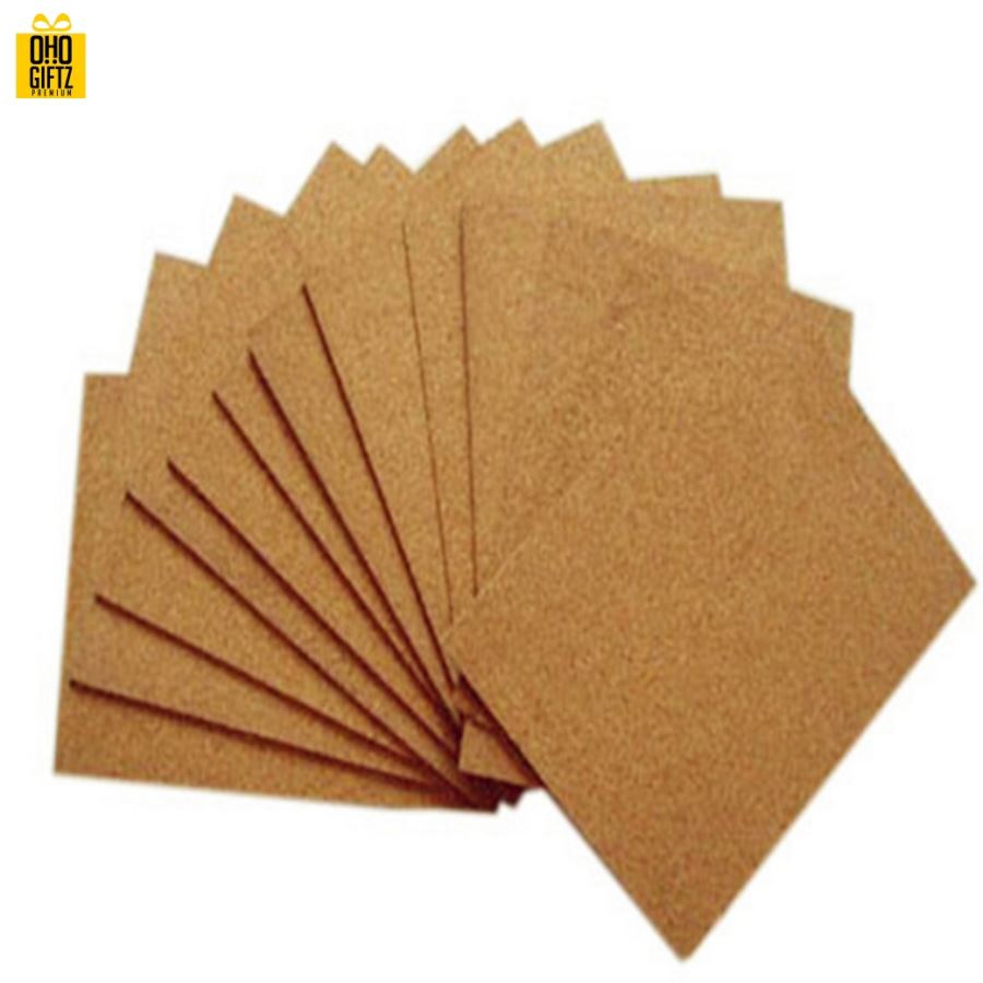 ที่รองแก้วไม้ก๊อกทรงเหลี่ยม สกรีนชื่อ, โลโก้, พิมพ์ภาพได้ ขั้นต่ำ 1,000 ชิ้น