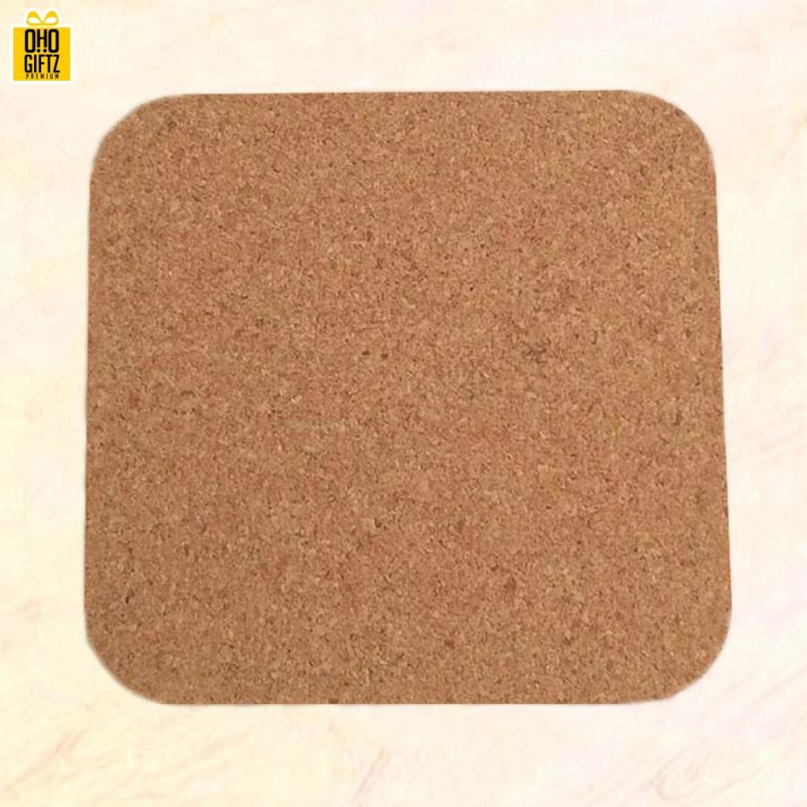 ที่รองแก้วไม้ก๊อกทรงเหลี่ยม สกรีนชื่อ, โลโก้, พิมพ์ภาพได้ ขั้นต่ำ 1,000 ชิ้น