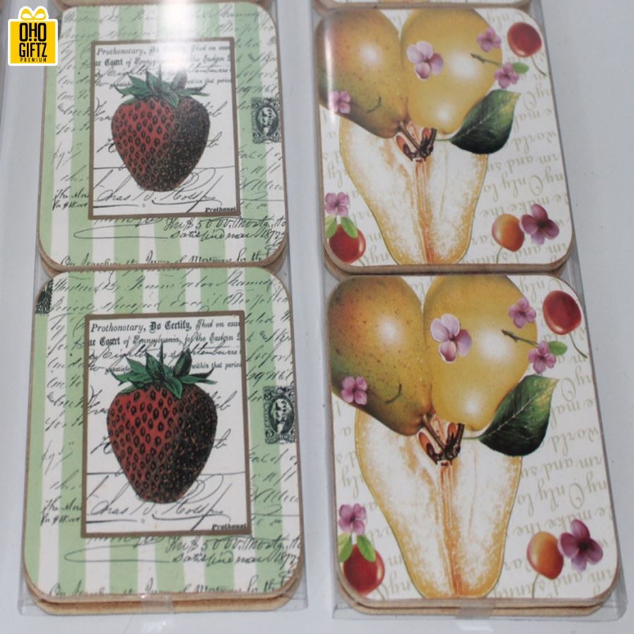 ที่รองแก้วไม้ก๊อกทรงเหลี่ยม สกรีนชื่อ, โลโก้, พิมพ์ภาพได้ ขั้นต่ำ 1,000 ชิ้น