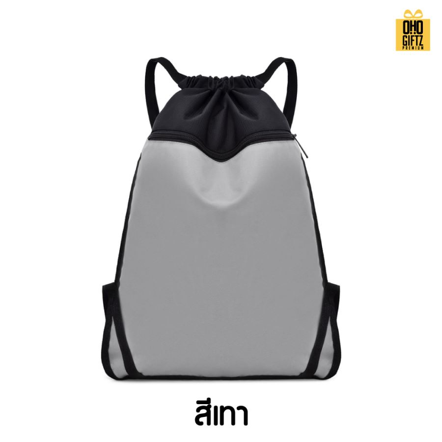 กระเป๋าสะพายหลัง ผ้า oxford สกรีนโลโก้ ทำเป็นของพรีเมี่ยมได้