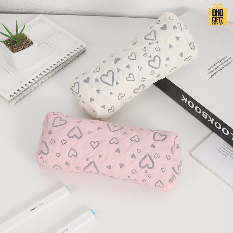 กระเป๋าผ้าลายหัวใจ สกรีนโลโก้  ทำเป็นของพรีเมี่ยม