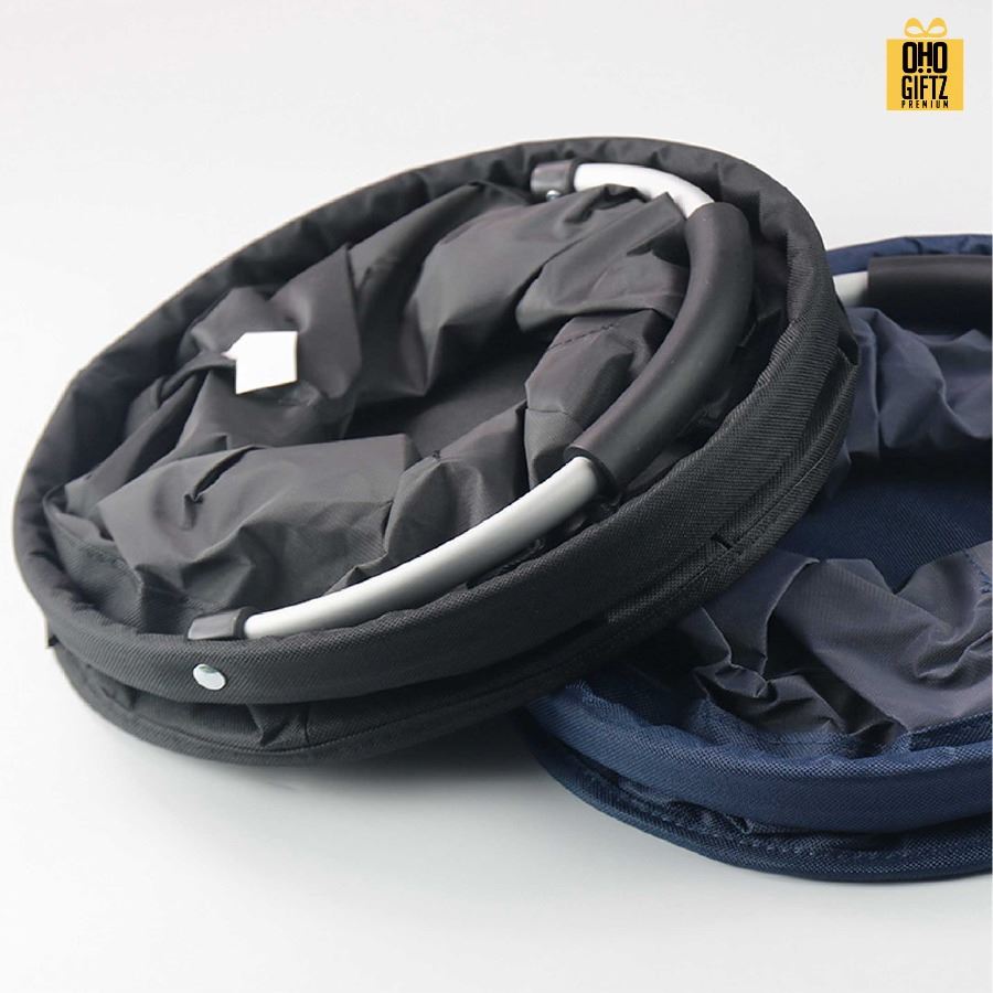 ตะกร้าผ้าเก็บของพับได้ สกรีนโลโก้ ทำเป็นของพรีเมี่ยมได้