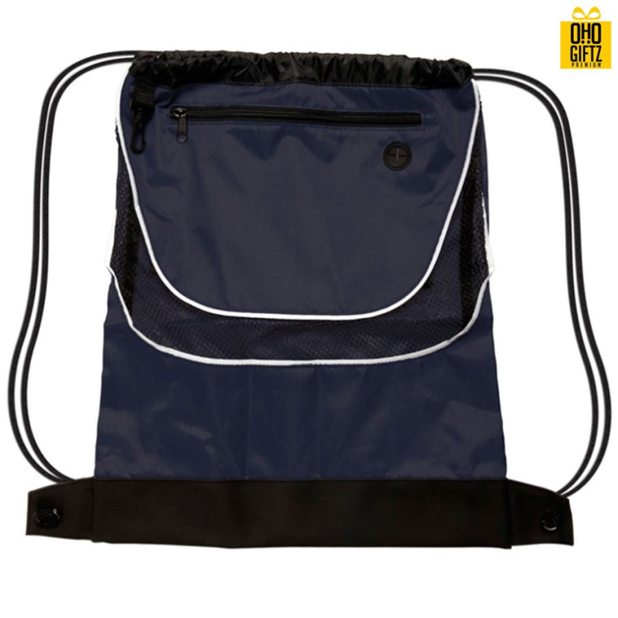 กระเป๋าเป้เชือกรูดผ้าโพลีเอสเตอร์กันน้ำ  สกรีนโลโก้ ทำเป็นของพรีเมี่ยม