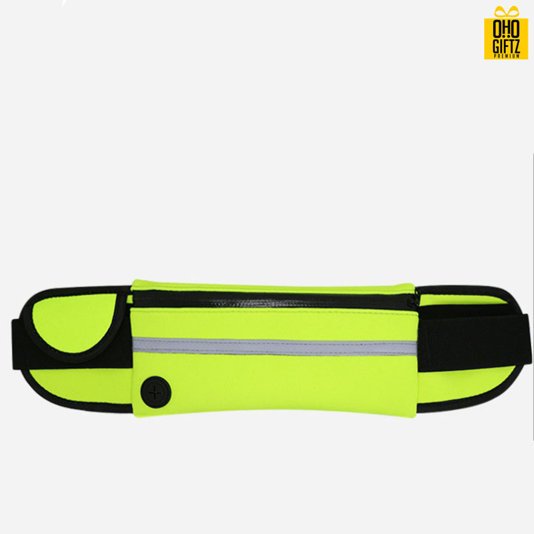 กระเป๋าคาดเอวสีสะท้อนแสง สกรีนชื่อ สกรีนโลโก้ได้