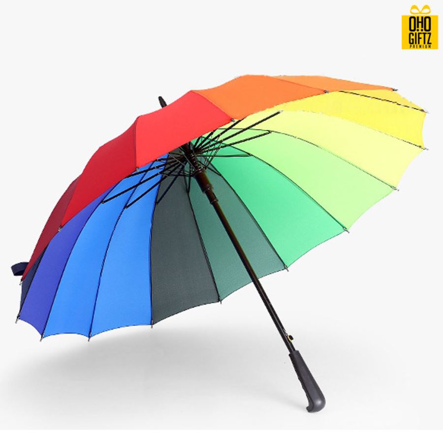 ร่มคัลเลอร์ฟูล สกรีนโลโก้ ทำเป็นสินค้าพรีเมี่ยม