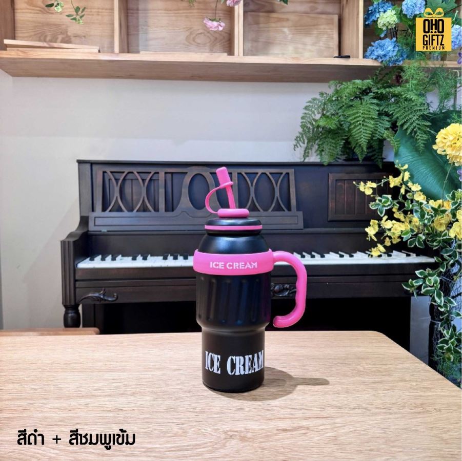 แก้วเก็บความเย็น 1,000ml. Icy cup สกรีนโลโก้ ทำเป็นของพรีเมี่ยมได้