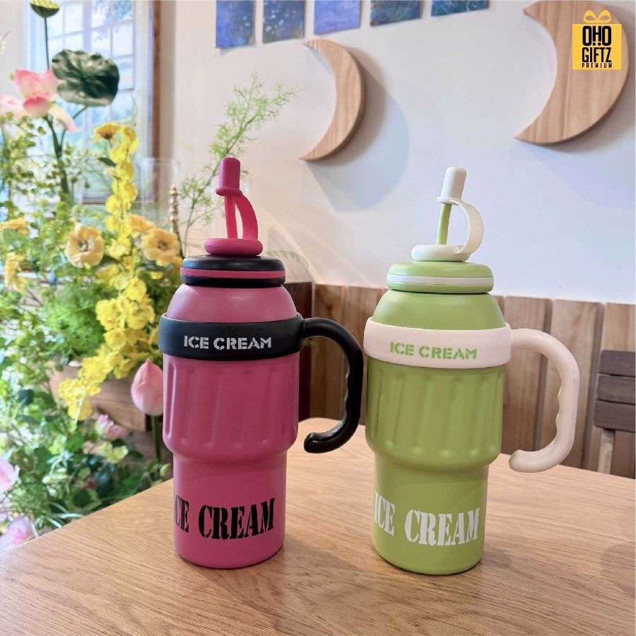 แก้วเก็บความเย็น 1,000ml. Icy cup สกรีนโลโก้ ทำเป็นของพรีเมี่ยมได้