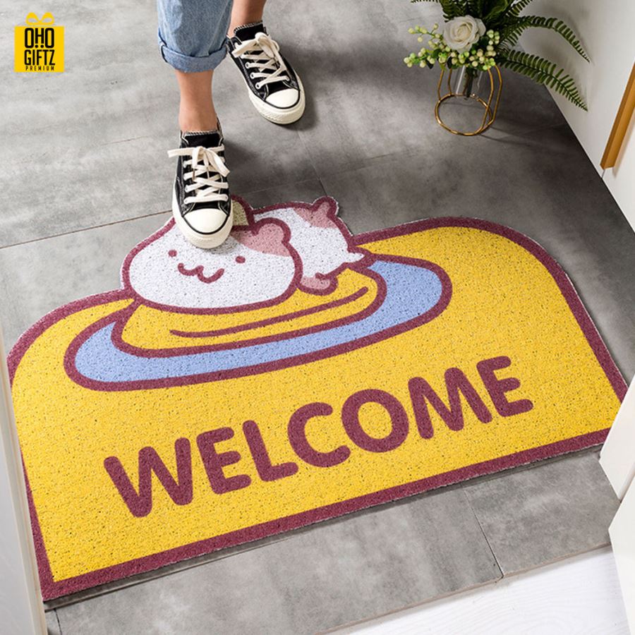 พรมเช็ดเท้า รับพิมพ์ไม่จำกัดสีและรูปทรง