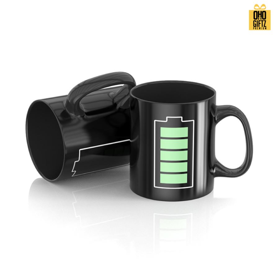 แก้วเซรามิคเปลี่ยนสีเมื่อเทน้ำร้อน สกรีนชื่อ สกรีนโลโก้ ทำเป็นของพรีเมี่ยมได้