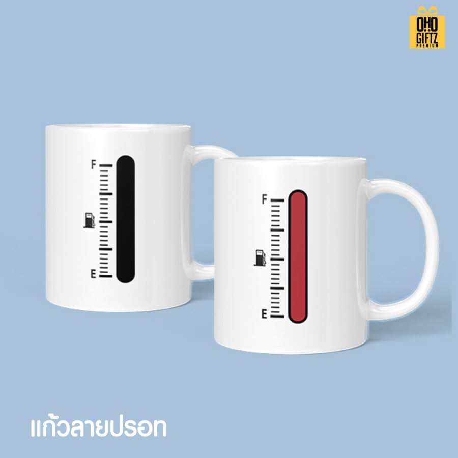 แก้วเซรามิคเปลี่ยนสีเมื่อเทน้ำร้อน สกรีนชื่อ สกรีนโลโก้ ทำเป็นของพรีเมี่ยมได้