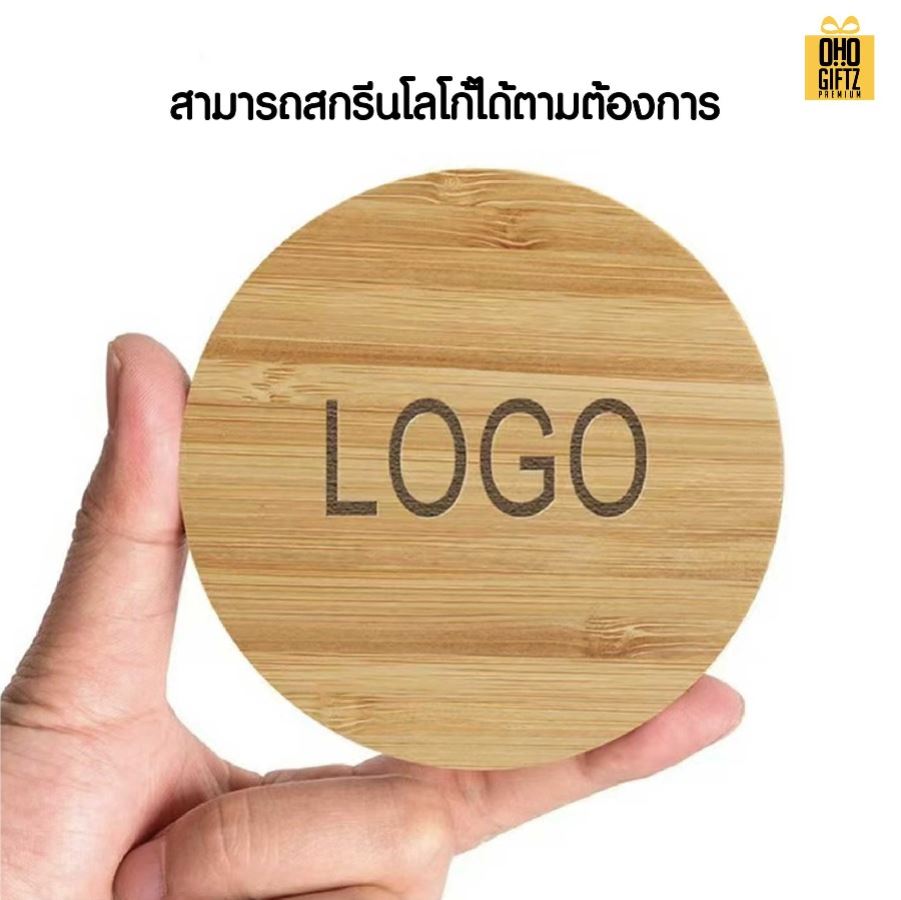 กล่องไม้ใส่สายเคเบิลชารจ์มือถือครบทุกหัว สกรีนชื่อ,โลโก้ ทำเป็นของพรีเมี่ยมได้