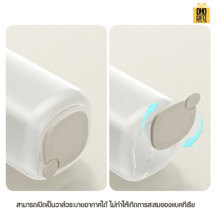 ชุดใส่อุปกรณ์แปรงฟัน พร้อมถ้วยน้ำในตัว สกรีนชื่อ สกรีนโลโก้  ทำเป็นของพรีเมี่ยมได้