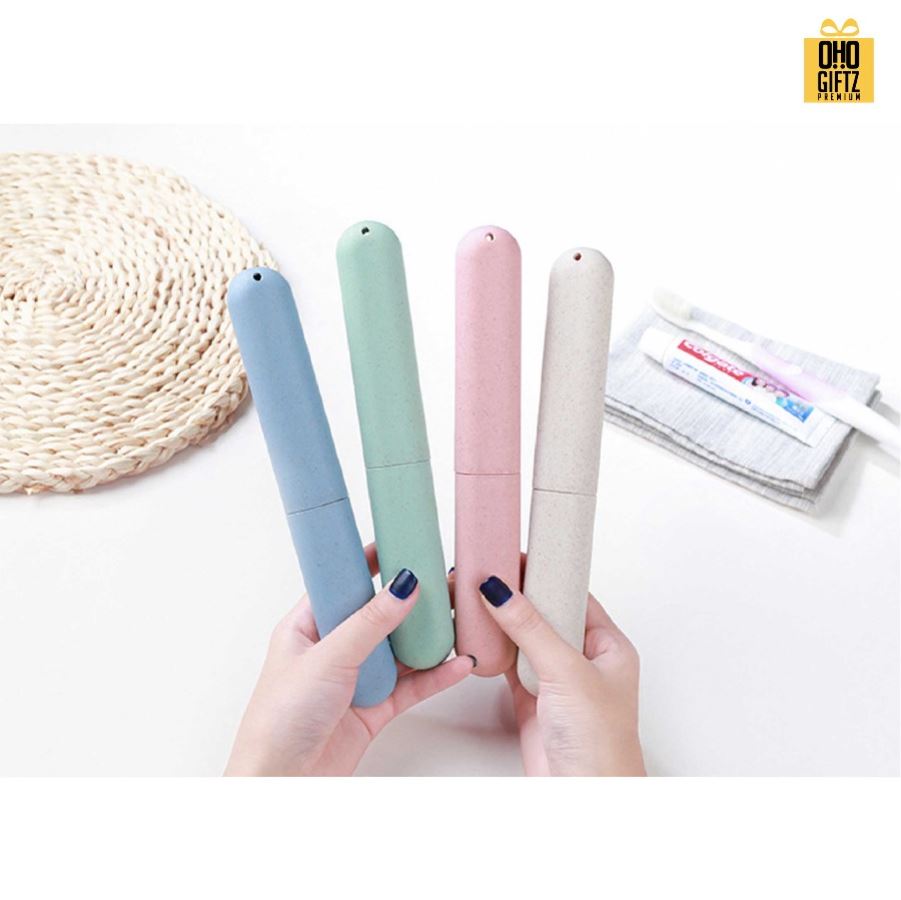 กล่องใส่แปรงสีฟัน พลาสติกฟางข้าว สกรีนชื่อ สกรีนโลโก้  ทำเป็นของพรีเมี่ยมได้