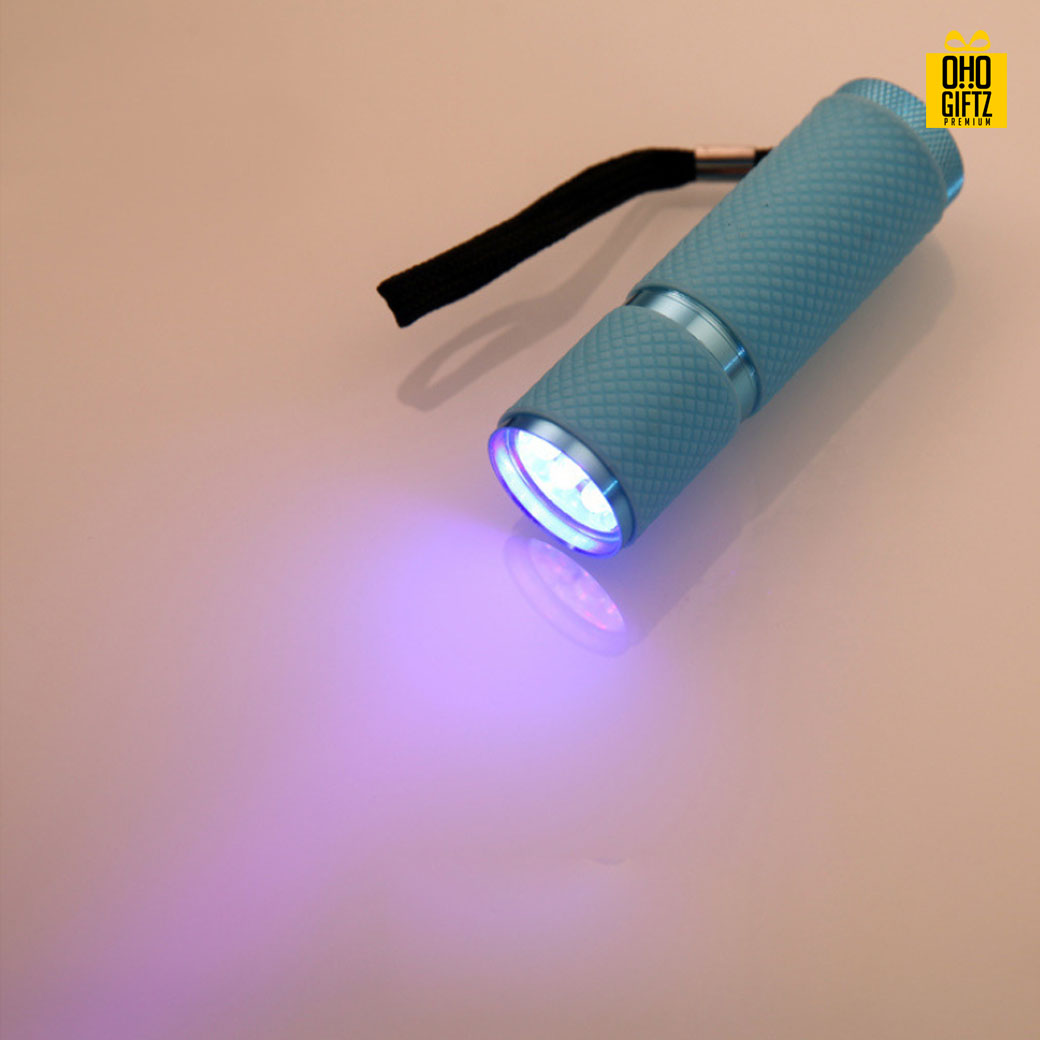 ไฟฉายแสงสีม่วงตรวจจับเงิน สกรีนชื่อ สกรีนโลโก้ ทำเป็นของพรีเมี่ยมได้ 