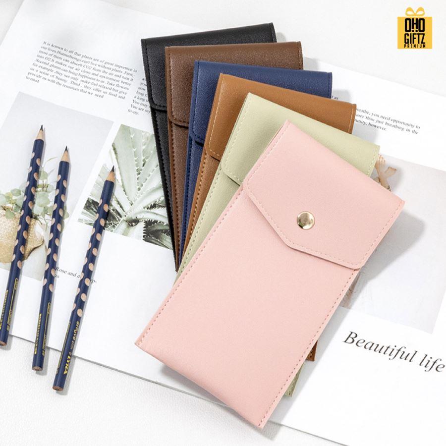 กระเป๋าเครื่องเขียนแบบพกพา PU สกรีนโลโก้  ทำเป็นของพรีเมี่ยม