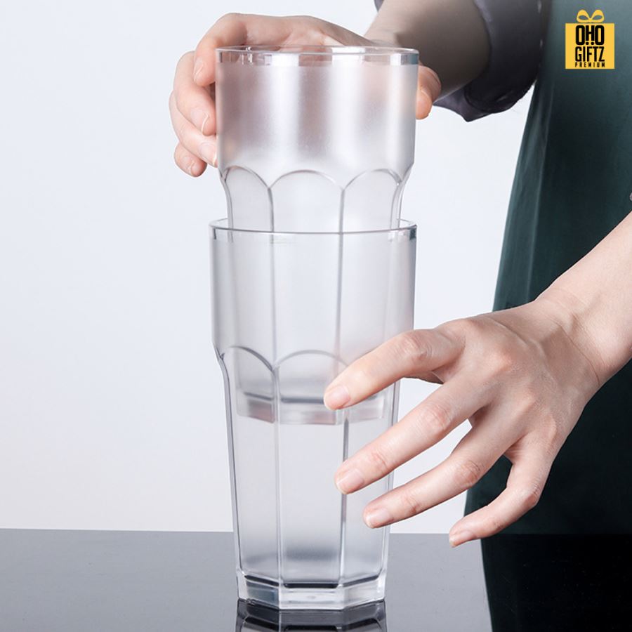 ถ้วยน้ำอะคริลิค สกรีนโลโก้  ทำเป็นของพรีเมี่ยมได้