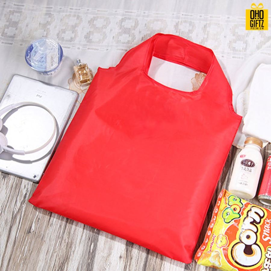 ถุงผ้าพับได้ทรงหัวใจ สกรีนโลโก้ ทำเป็นของพรีเมี่ยม ของที่ระลึก