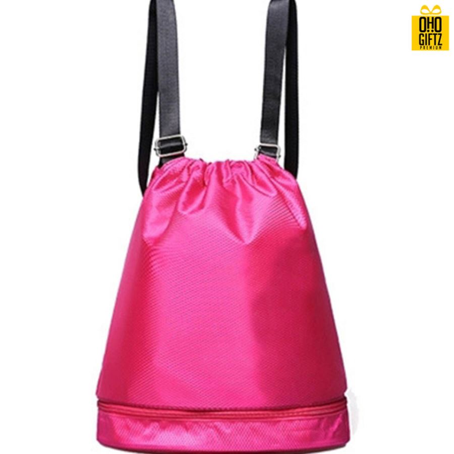 กระเป๋าเป้ผ้ากันน้ำทรงถัง สกรีนโลโก้ ทำเป็นของพรีเมี่ยม