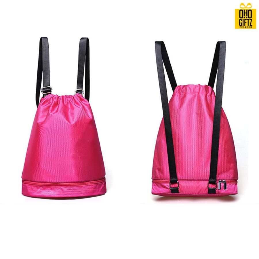 กระเป๋าเป้ผ้ากันน้ำทรงถัง สกรีนโลโก้ ทำเป็นของพรีเมี่ยม