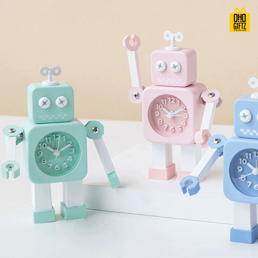 นาฬิกาหุ่นยนต์ สกรีนชื่อ สกรีนโลโก้ ทำเป็นของพรีเมี่ยมได้