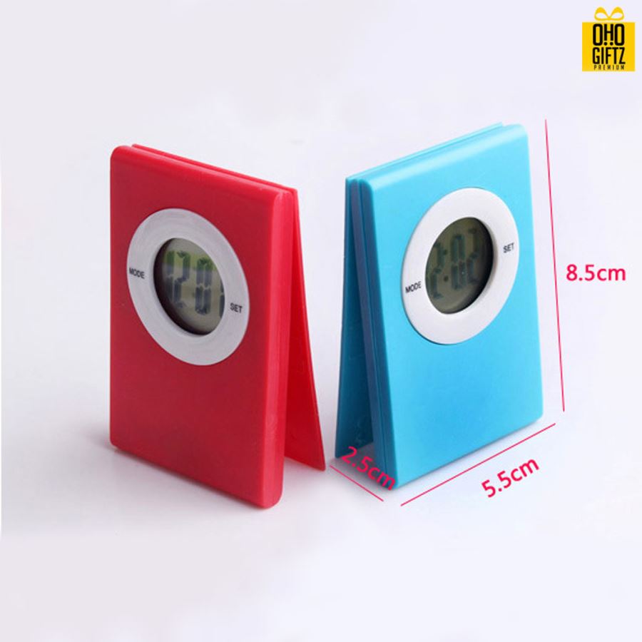 นาฬิกาตั้งโต๊ะทรงคลิป สกรีนโลโก้ ทำเป็นของพรีเมี่ยมได้