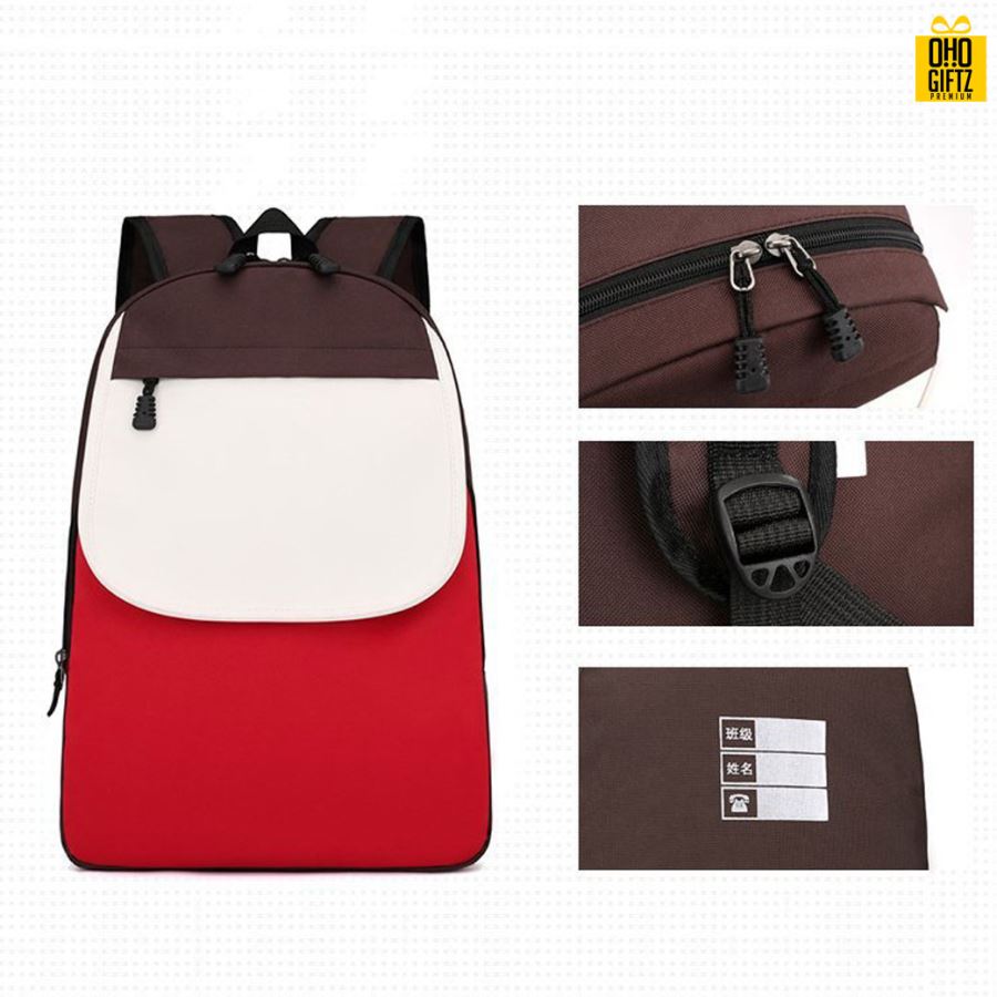 กระเป๋าสะพายหลังนักเรียน สกรีนโลโก้ ทำเป็นของพรีเมี่ยม