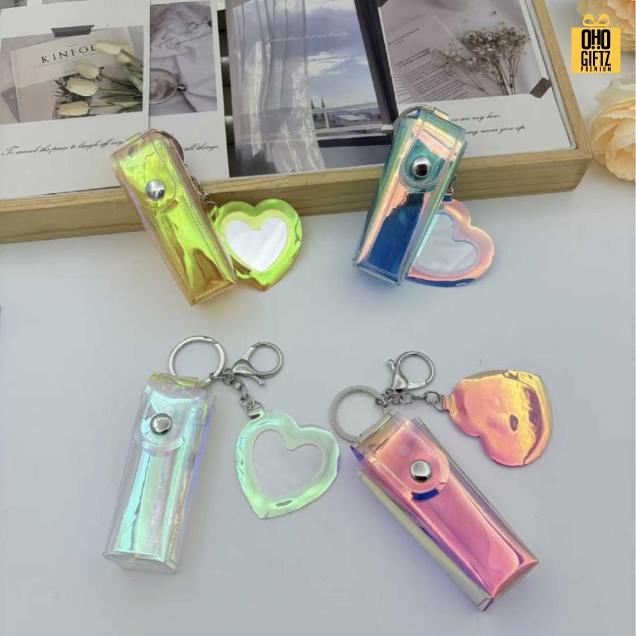 พวงกุญแจกระเป๋าใส่ลิปสติค PVC สกรีนโลโก้ ทำเป็นของพรีเมี่ยม ของชำร่วยได้