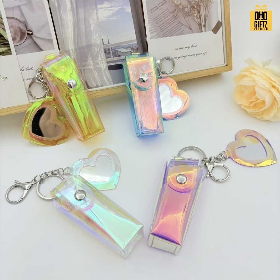 พวงกุญแจกระเป๋าใส่ลิปสติค PVC สกรีนโลโก้ ทำเป็นของพรีเมี่ยม ของชำร่วยได้