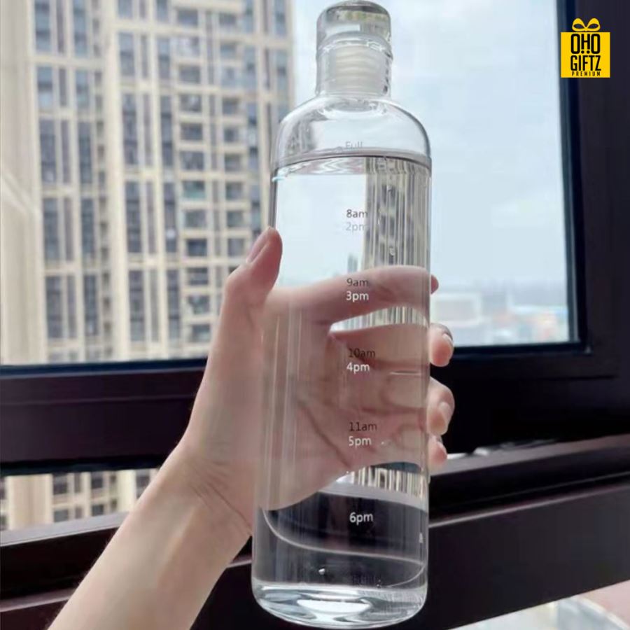 ขวดแก้วน้ำใส สกรีนชื่อ เลเซอร์โลโก้ฟรี  ทำเป็นของพรีเมี่ยมได้