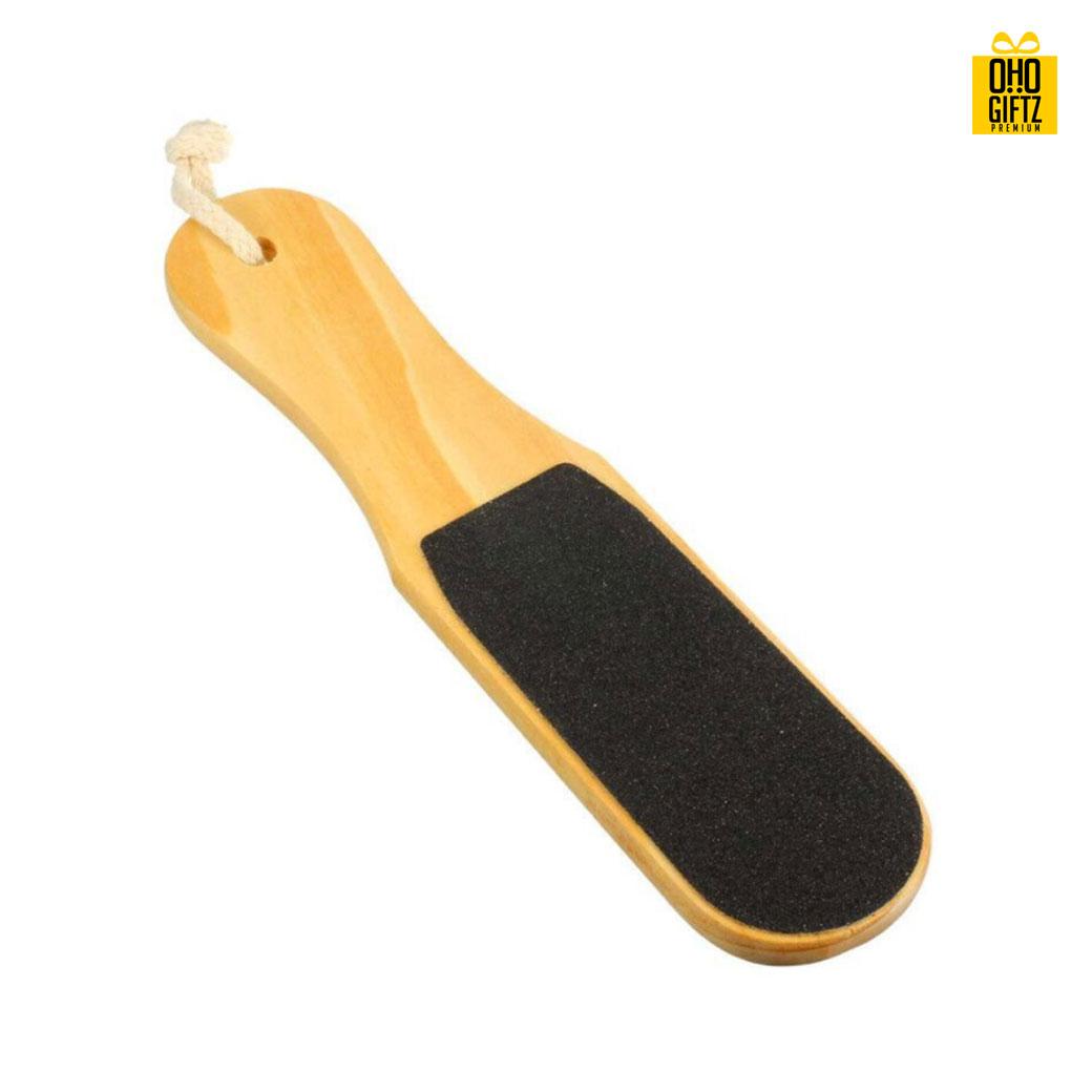 ที่ขัดส้นเท้าด้ามไม้ สกรีนโลโก้ สกรีนชื่อร้าน ทำเป็นของพรีเมี่ยมได้