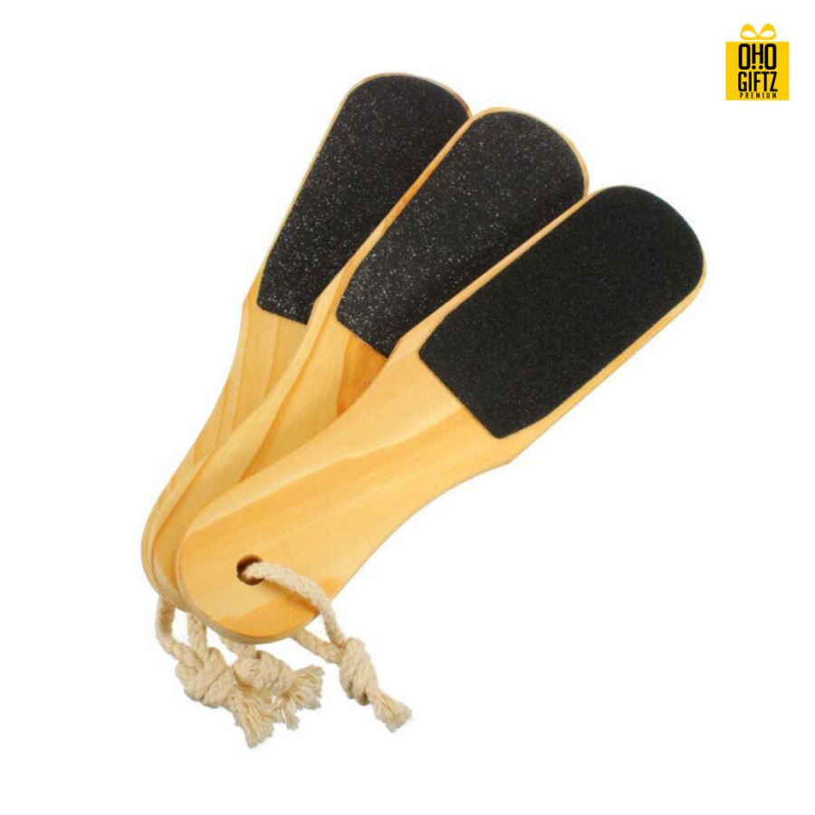 ที่ขัดส้นเท้าด้ามไม้ สกรีนโลโก้ สกรีนชื่อร้าน ทำเป็นของพรีเมี่ยมได้